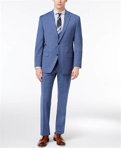 michael kors blue neat suit|Michael Kors Neat Check Wool Suit on SALE .